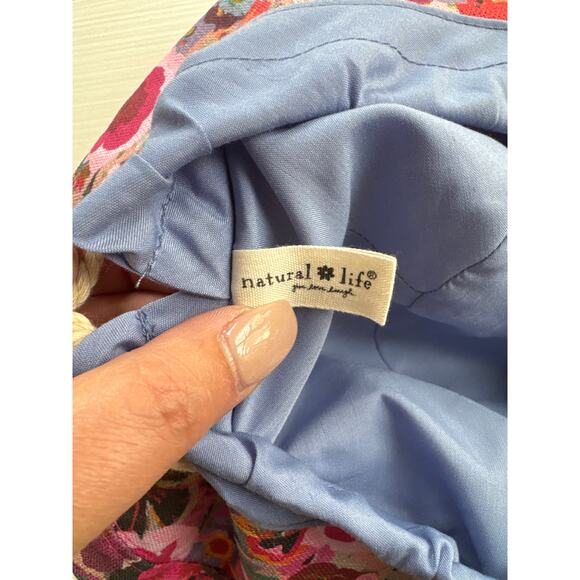 Natural Life Floral Bucket Hat Linen One Size Garden Beach - Picture 5 of 7